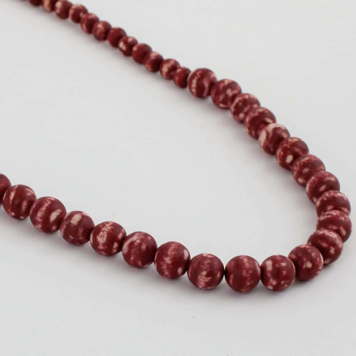 Red Marbled Beaded Zahara Necklace