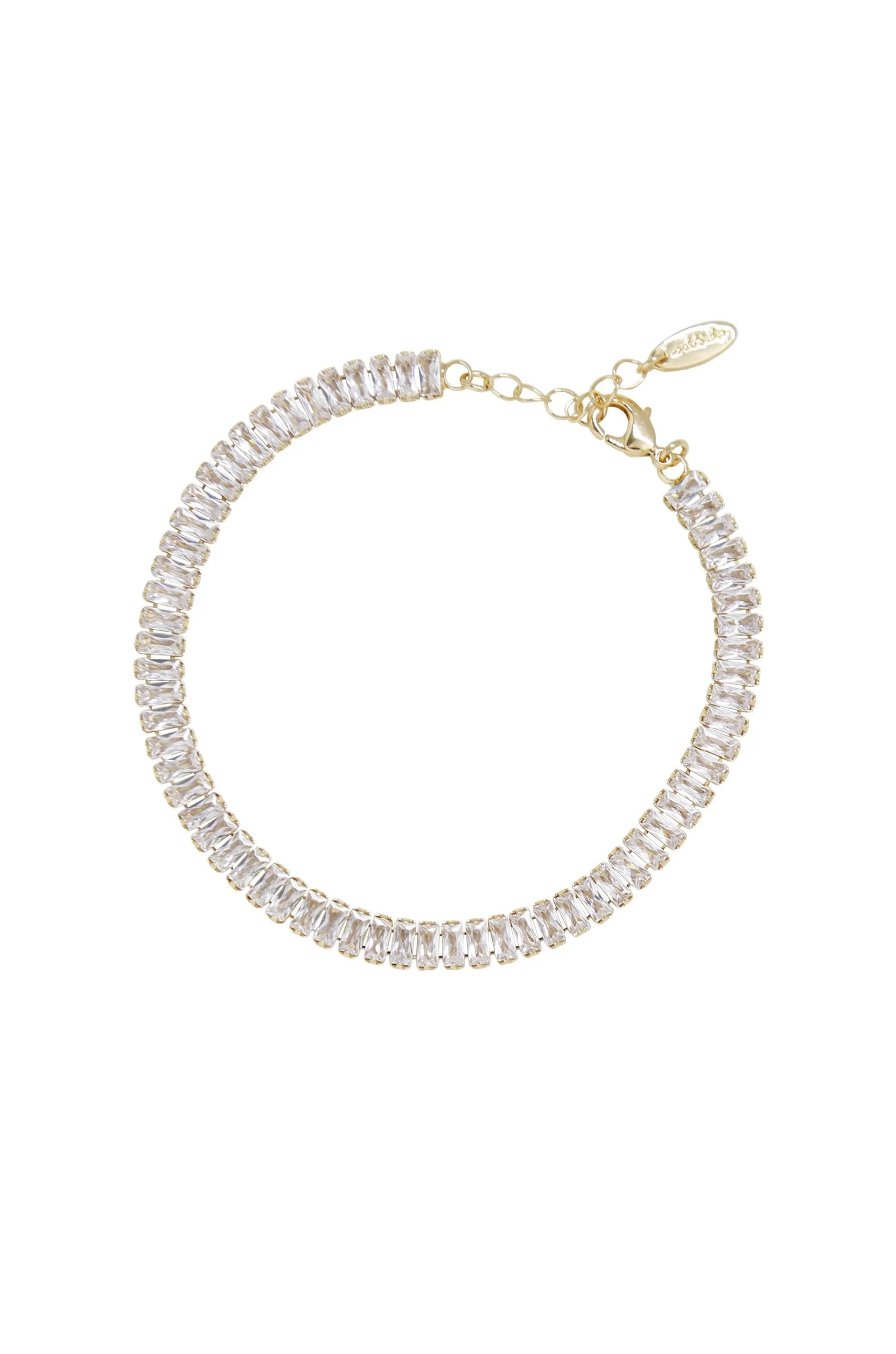 Rhinestone Baguette Anklet