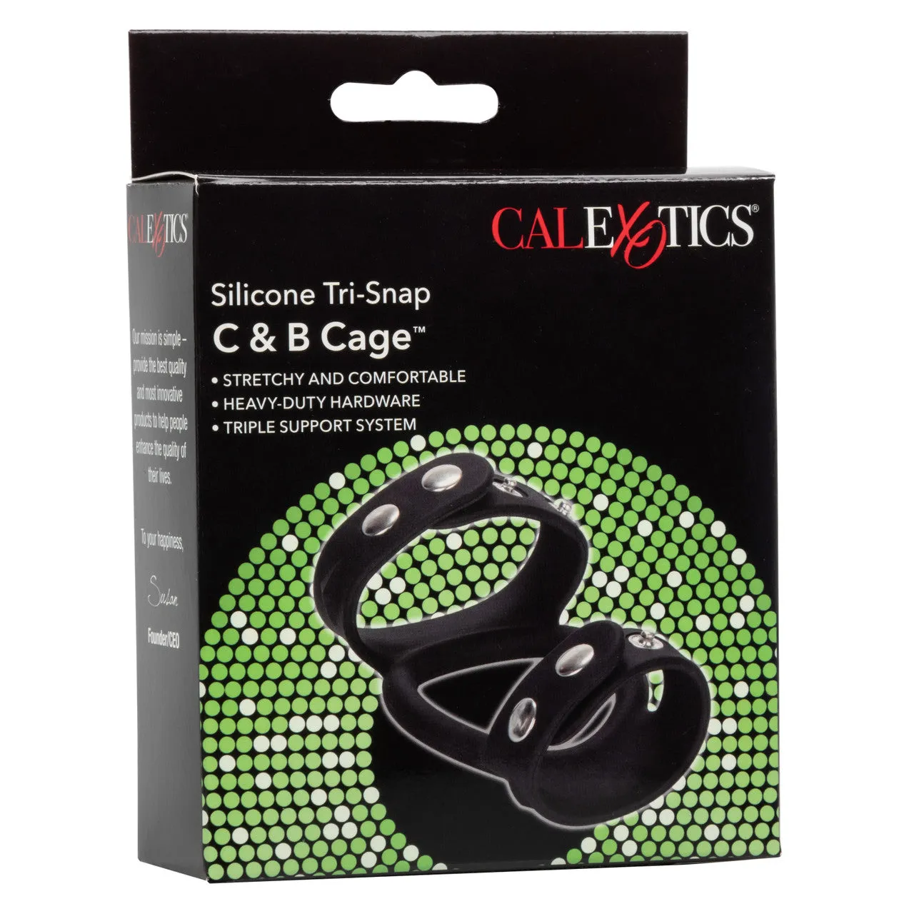 Rings! Silicone Tri-Snap C & B Cage Cock Ring