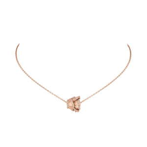 Rose of Hope - Satin Rose Gold and Diamond Pendant