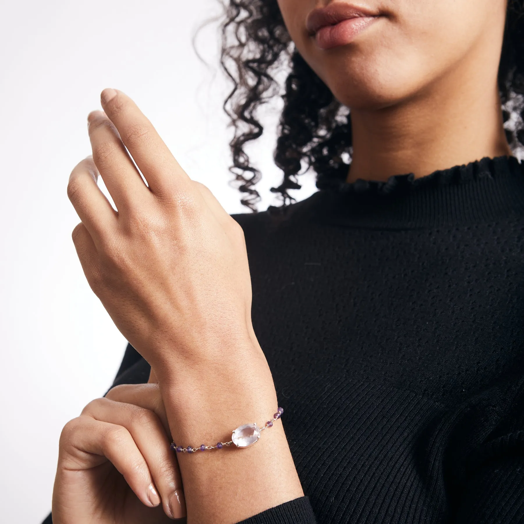 Rose Quartz & Amethyst Bracelet