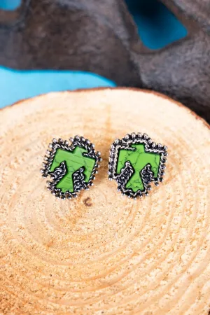 SALE! Green Telluride Thunderbird Earrings