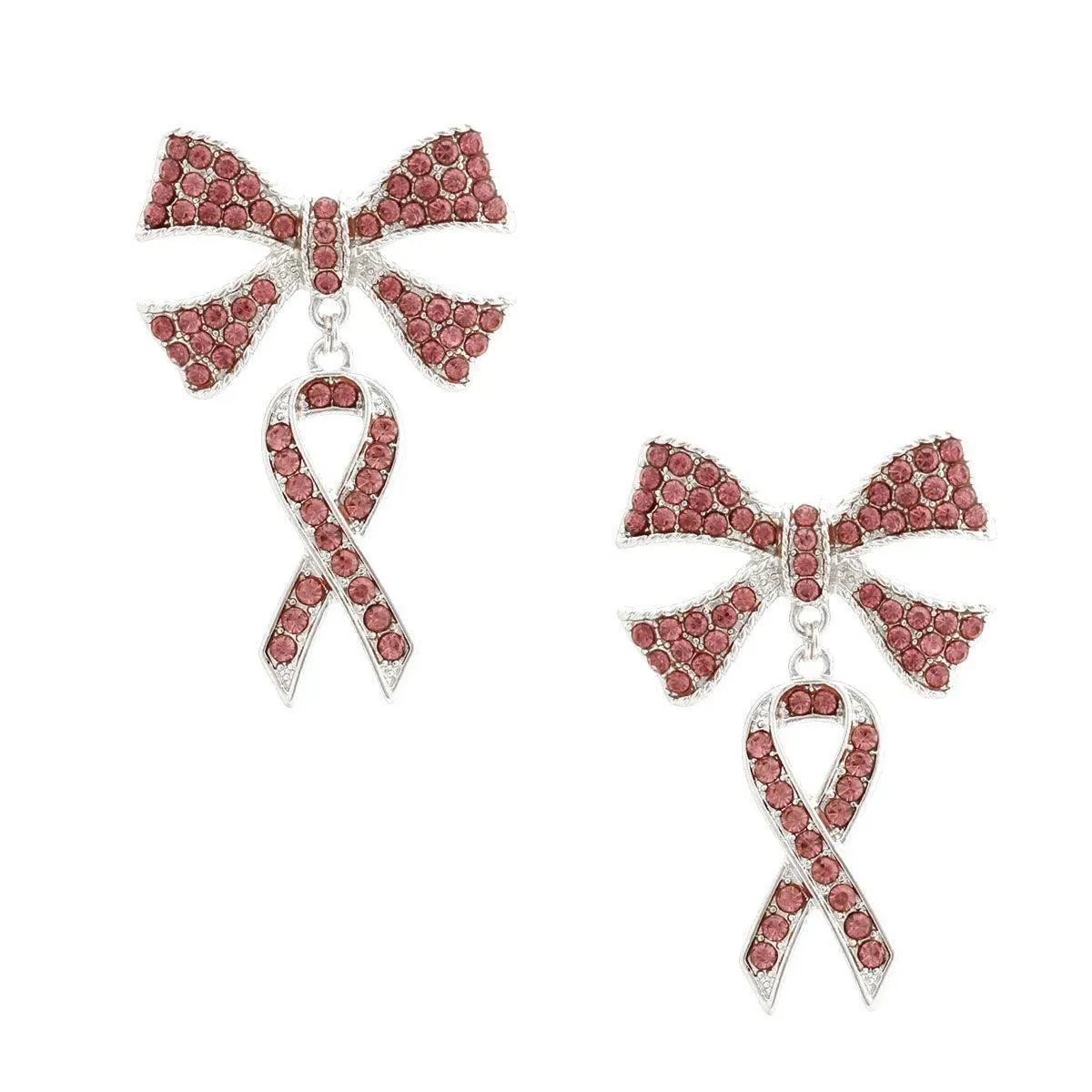 Shop Stylish Ribbon Silver Tone Earrings Today!