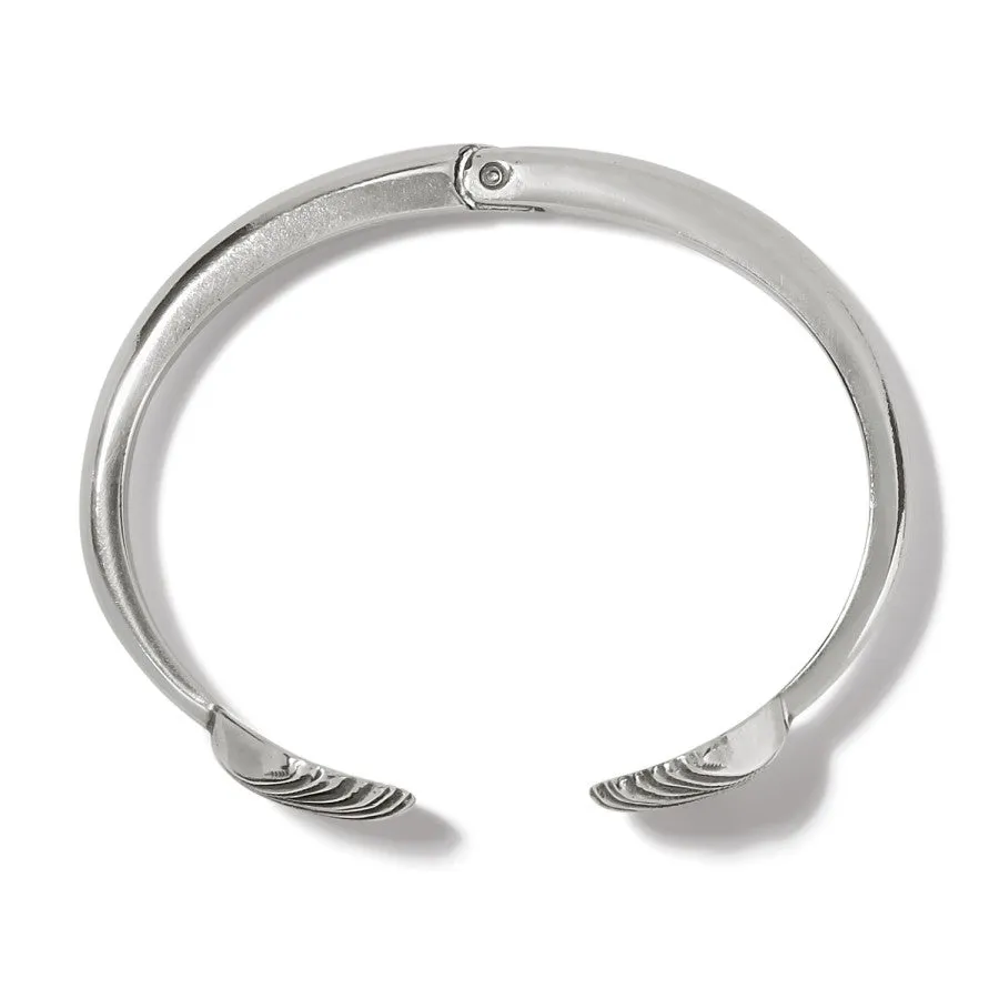 Silver Shells Hinged Bangle