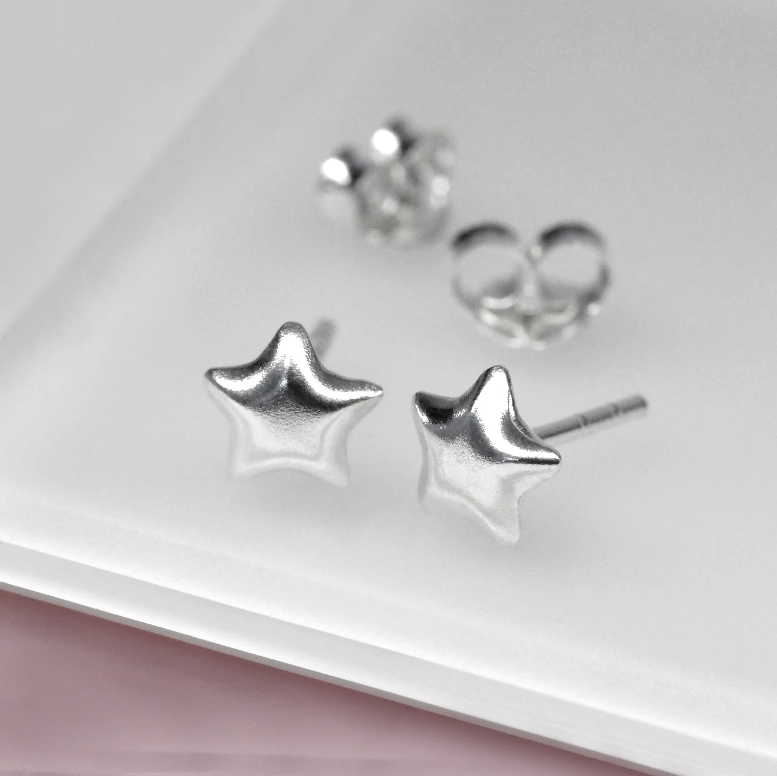 Silver Star Stud Earrings