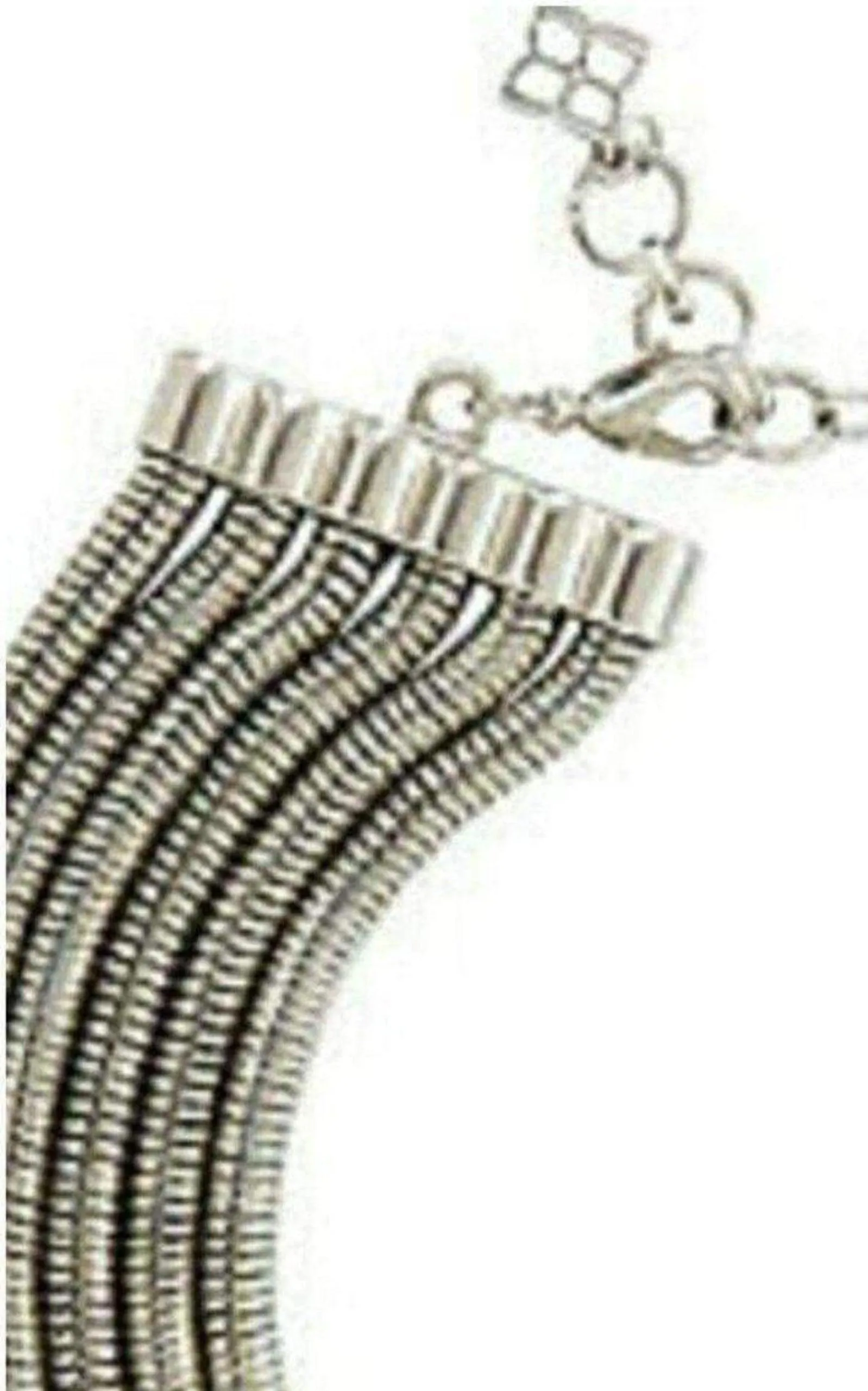 Silver Statement Futura Snake chain Necklace