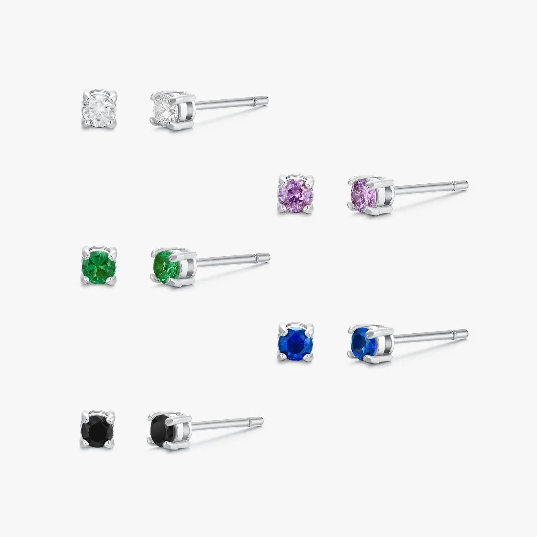 Simple CZ Studs in Silver