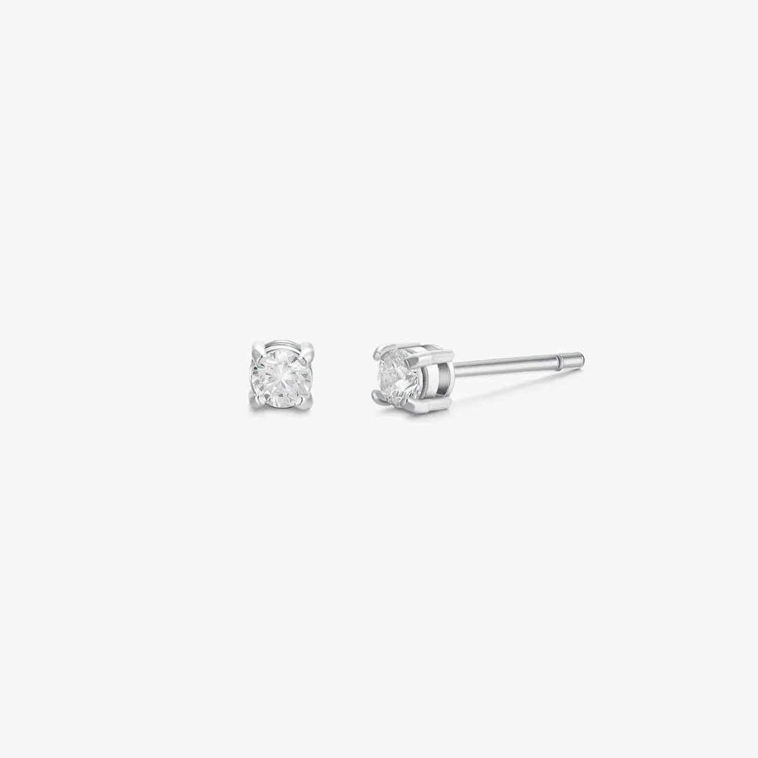 Simple CZ Studs in Silver