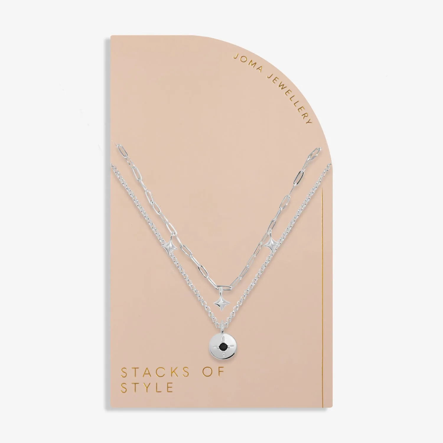 Stacks Of Style Silver Gem Silver Plated Necklace 7824