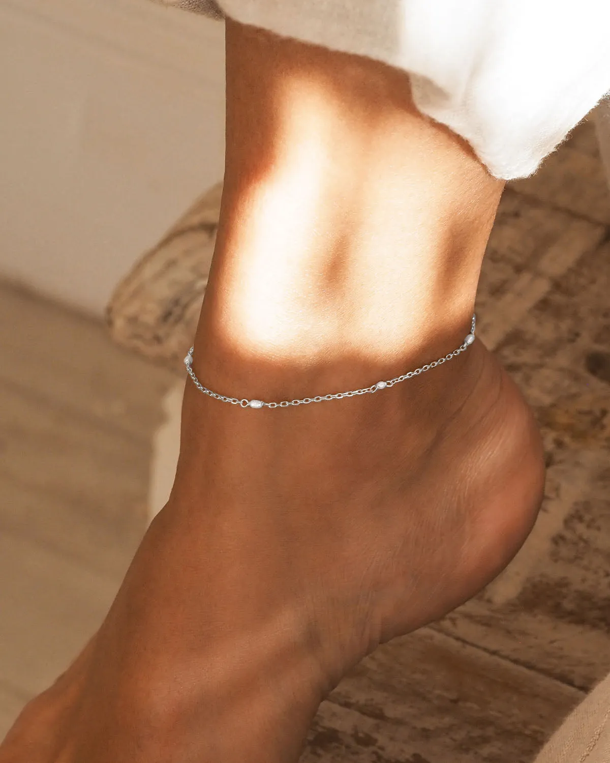 Sterling Silver Peaceful Wanderer Anklet