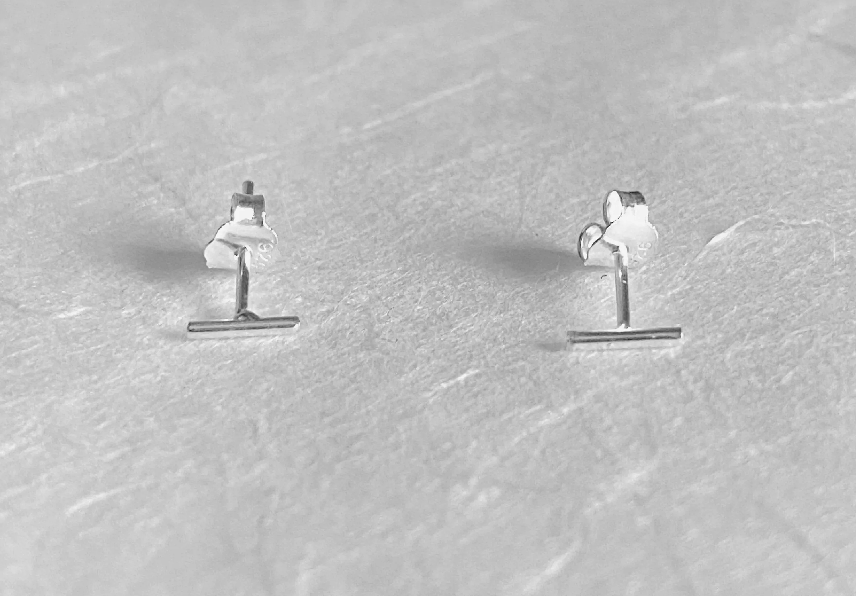 Sterling Silver Studs, Silver bar Studs, Bar Design Silver Studs