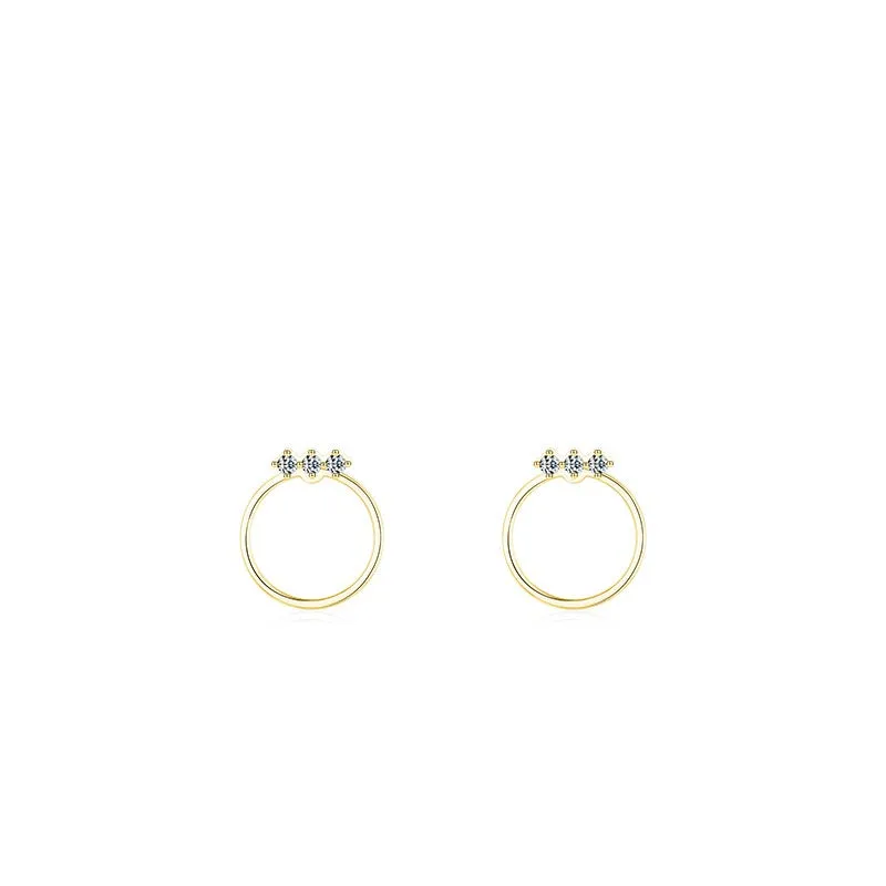 Stylish Sterling Silver Zircon Stud Earrings for Women - Everyday Genie Collection