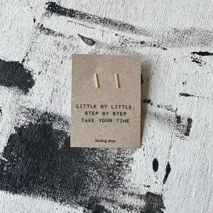 Tiny Bar Stud Earrings