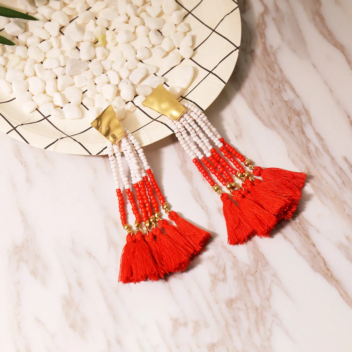 Trendy Retro Tassel Earrings for Stylish Women from the Vienna Verve Collection by Planderful