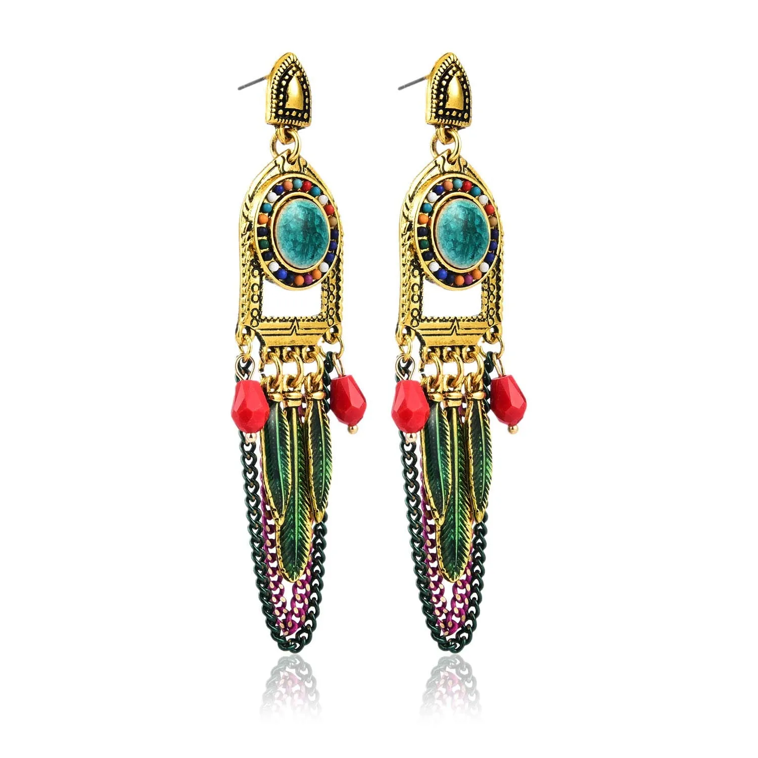 Yellow Chimes Latest Designer Collection Golden Oxidized Stylish Earrings for Women & Girls